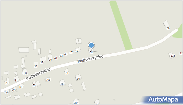 Leżajsk, Podzwierzyniec, 51, mapa Leżajsk