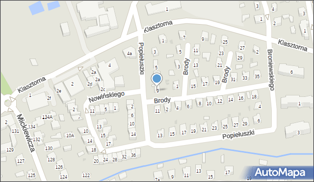 Leżajsk, Popiełuszki Jerzego, bł. ks., 9, mapa Leżajsk