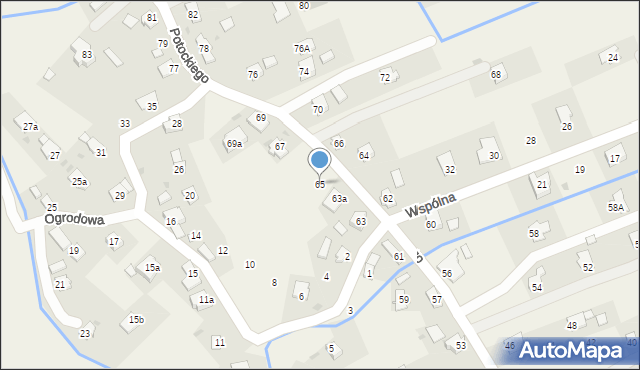 Łężany, Potockiego Jana, hr., 65, mapa Łężany