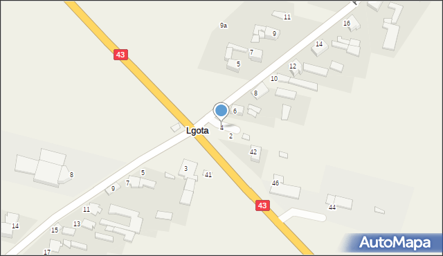 Lgota, Północna, 4, mapa Lgota