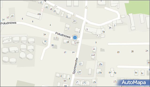 Libertów, Południowa, 1, mapa Libertów