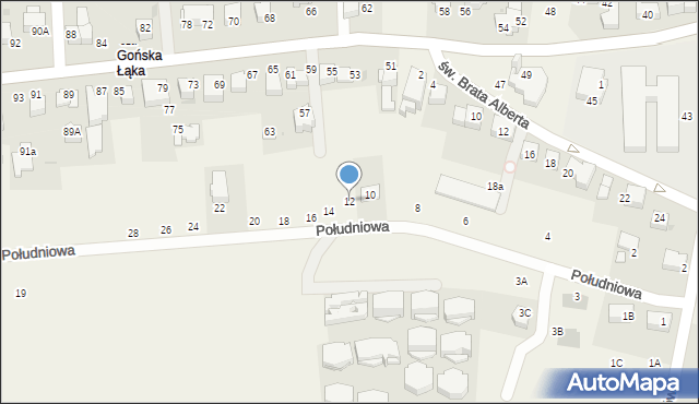 Libertów, Południowa, 12, mapa Libertów