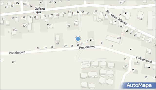 Libertów, Południowa, 16, mapa Libertów