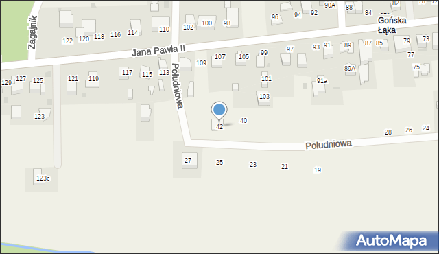 Libertów, Południowa, 42, mapa Libertów