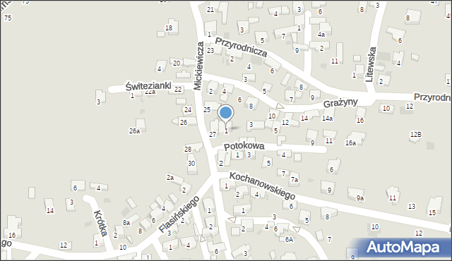 Libiąż, Potokowa, 1, mapa Libiąż