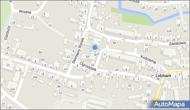 Lidzbark, Podgórna, 4, mapa Lidzbark