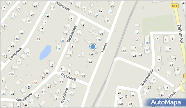 Lidzbark, Polna, 42, mapa Lidzbark