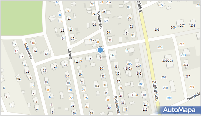 Lidzbark, Południowa, 1, mapa Lidzbark