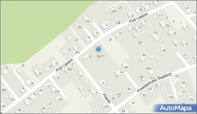 Ligota, Pod Lasem, 29, mapa Ligota