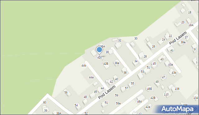 Ligota, Pod Lasem, 42c, mapa Ligota