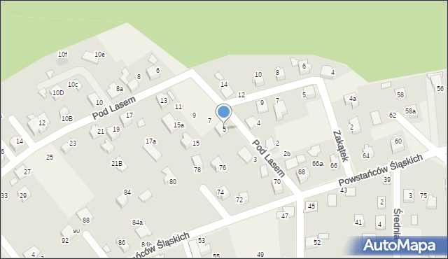 Ligota, Pod Lasem, 5, mapa Ligota