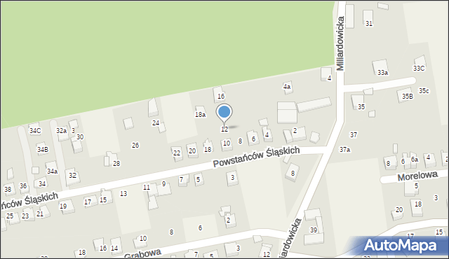 Ligota, Powstańców Śląskich, 12, mapa Ligota