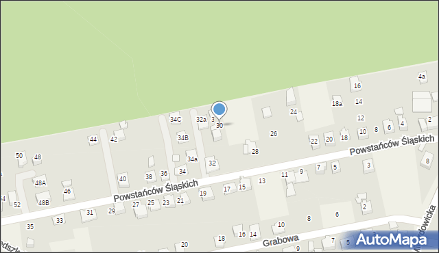 Ligota, Powstańców Śląskich, 30, mapa Ligota