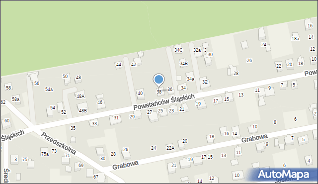 Ligota, Powstańców Śląskich, 38, mapa Ligota