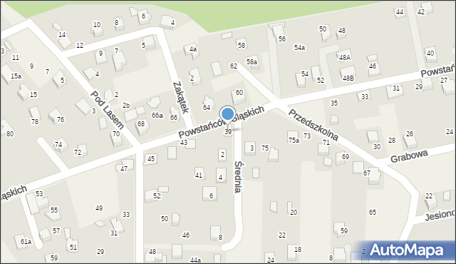 Ligota, Powstańców Śląskich, 39, mapa Ligota