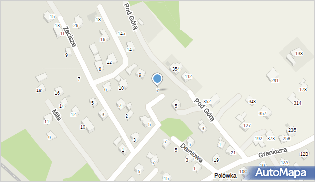 Limanowa, Pod Górą, 7, mapa Limanowa