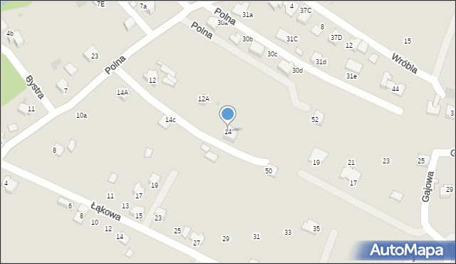 Limanowa, Polna, 14, mapa Limanowa