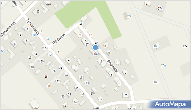 Liniewo, Podwale, 13, mapa Liniewo