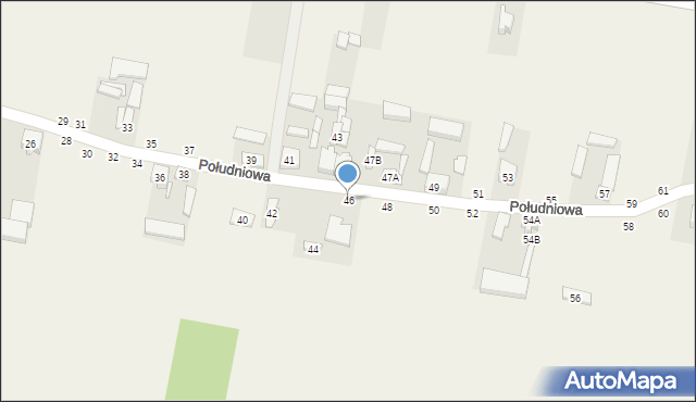 Lipce Reymontowskie, Południowa, 46, mapa Lipce Reymontowskie