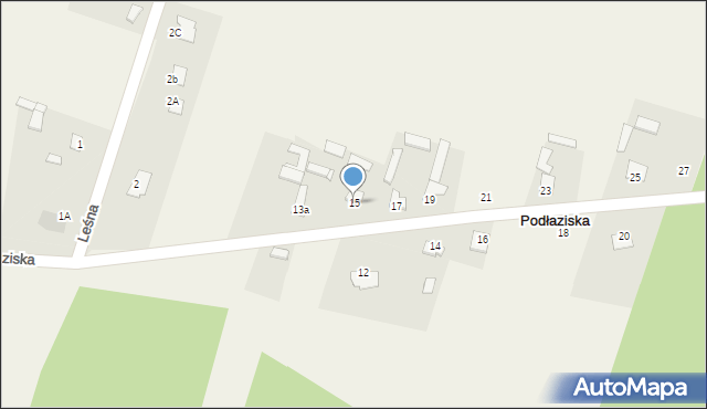 Lipie, Podłaziska, 15, mapa Lipie