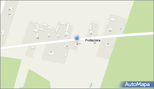 Lipie, Podłaziska, 16, mapa Lipie