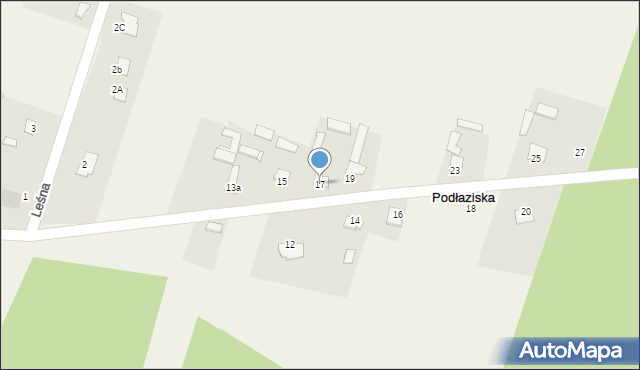 Lipie, Podłaziska, 17, mapa Lipie