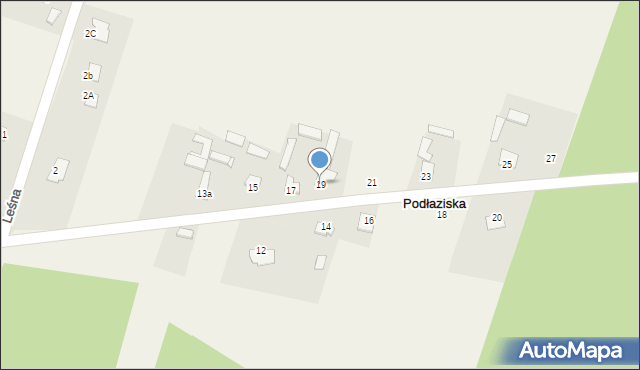 Lipie, Podłaziska, 19, mapa Lipie