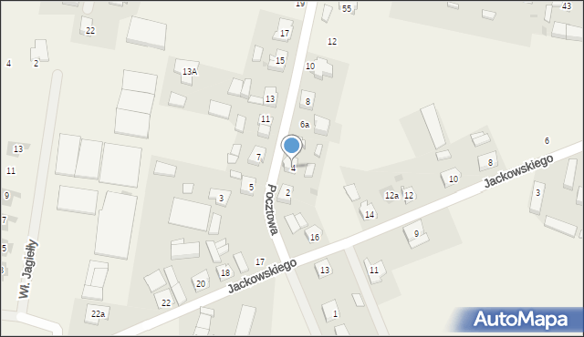 Lipno, Pocztowa, 4, mapa Lipno