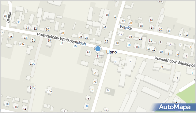 Lipno, Powstańców Wielkopolskich, 11, mapa Lipno