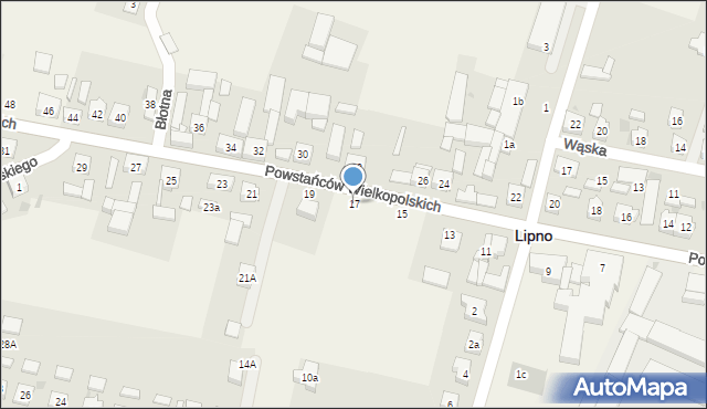Lipno, Powstańców Wielkopolskich, 17, mapa Lipno