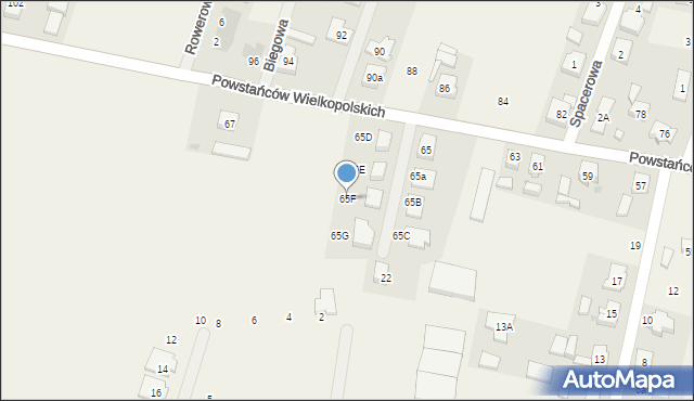 Lipno, Powstańców Wielkopolskich, 65F, mapa Lipno
