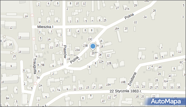 Lipno, Polna, 10, mapa Lipno