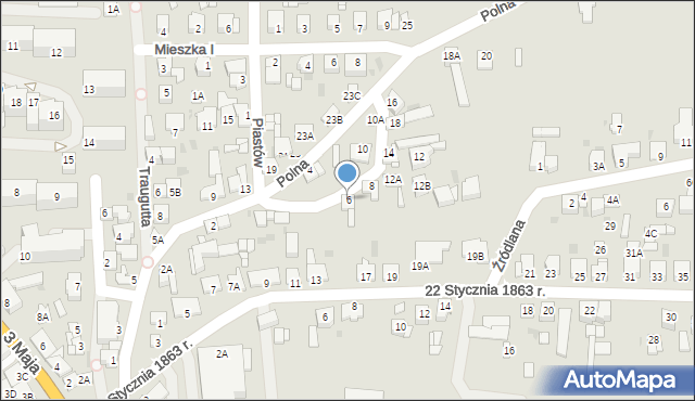Lipno, Polna, 6, mapa Lipno