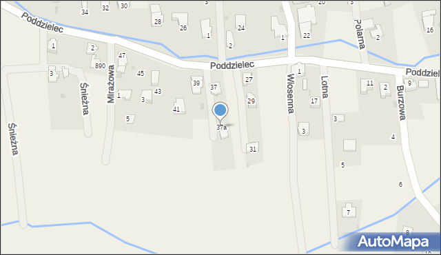 Lipowa, Poddzielec, 37a, mapa Lipowa