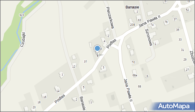 Lipowa, Podlas, 8, mapa Lipowa