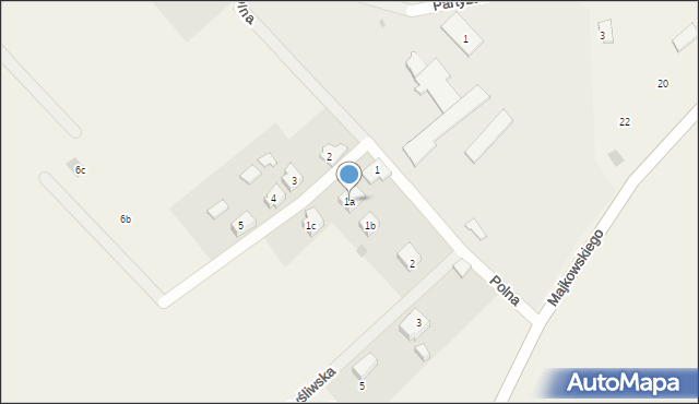 Lipusz, Polna, 1a, mapa Lipusz