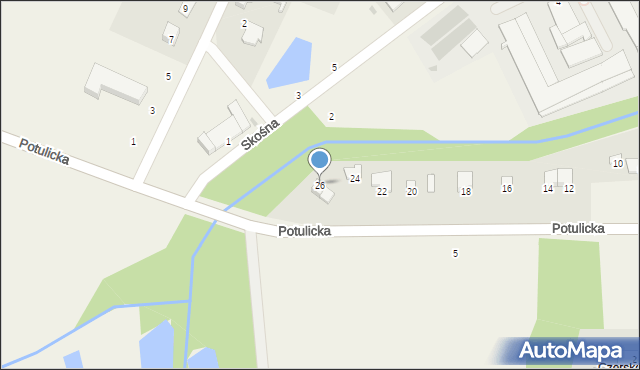 Lisi Ogon, Potulicka, 26, mapa Lisi Ogon