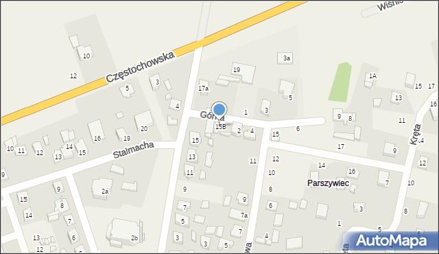 Lisów, Poprzeczna, 15B, mapa Lisów