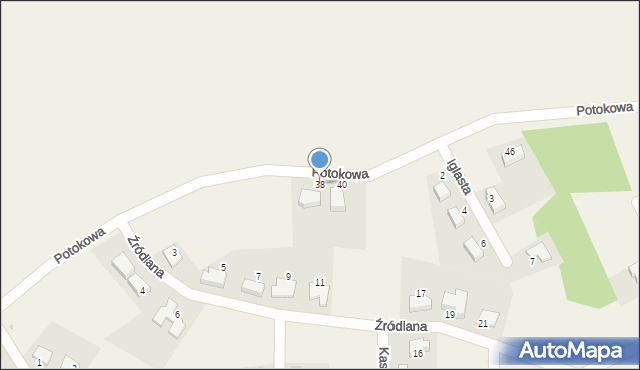 Lisowice, Potokowa, 38, mapa Lisowice