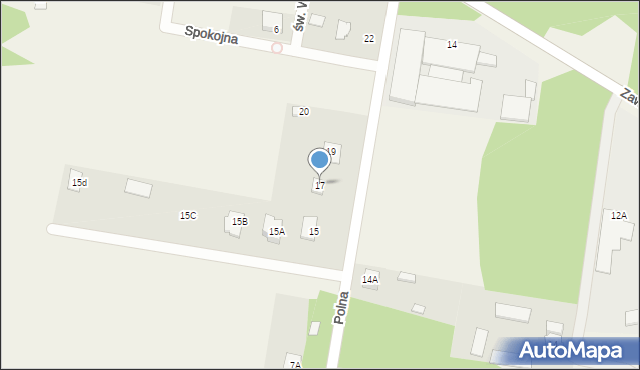 Liw, Polna, 17, mapa Liw