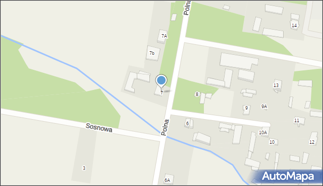 Liw, Polna, 7, mapa Liw