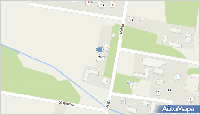 Liw, Polna, 7b, mapa Liw