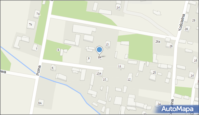 Liw, Polna, 9A, mapa Liw