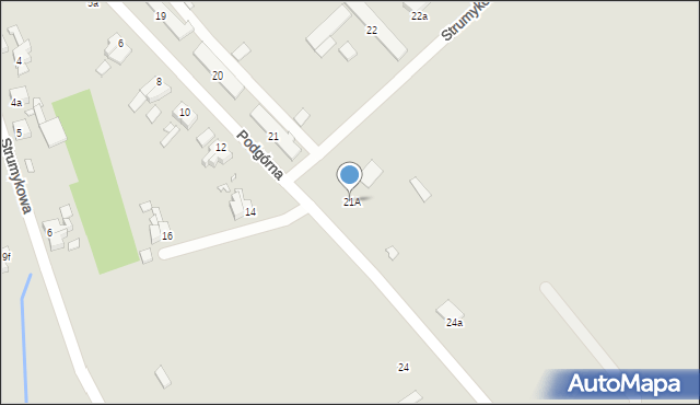 Łobez, Podgórna, 21A, mapa Łobez