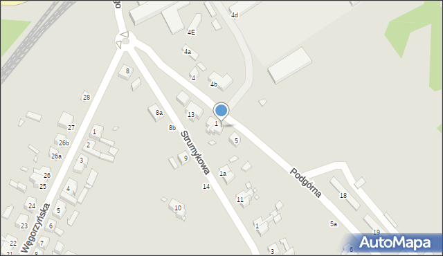 Łobez, Podgórna, 3, mapa Łobez