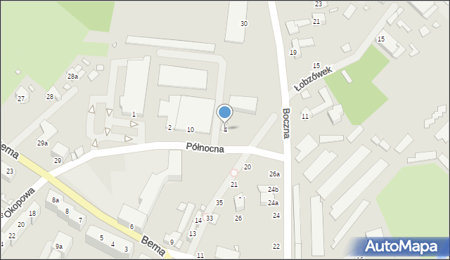 Łobez, Północna, 4, mapa Łobez