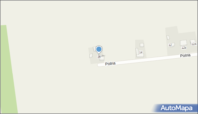 Łobodno, Polna, 16, mapa Łobodno