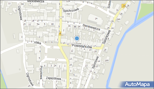 Łobżenica, Powstańców, 5, mapa Łobżenica