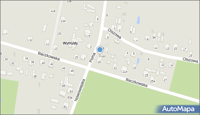 Łochów, Polna, 2a, mapa Łochów