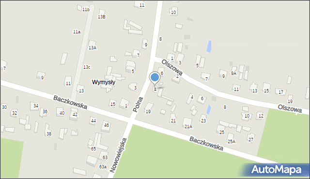 Łochów, Polna, 4, mapa Łochów